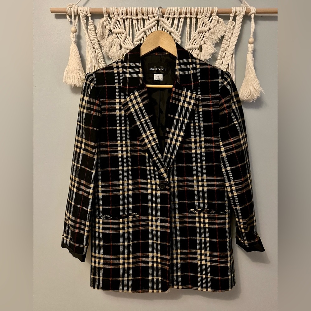 •Vintage• Plaid Girl Boss Blazer 10